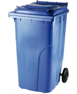 Container bucket for waste and garbage CERTIFICATES Europlast Austria - blue 240L