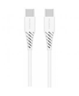 Swissten USB-C - USB-C 5A/100 Power Delivery 2.5m Biały