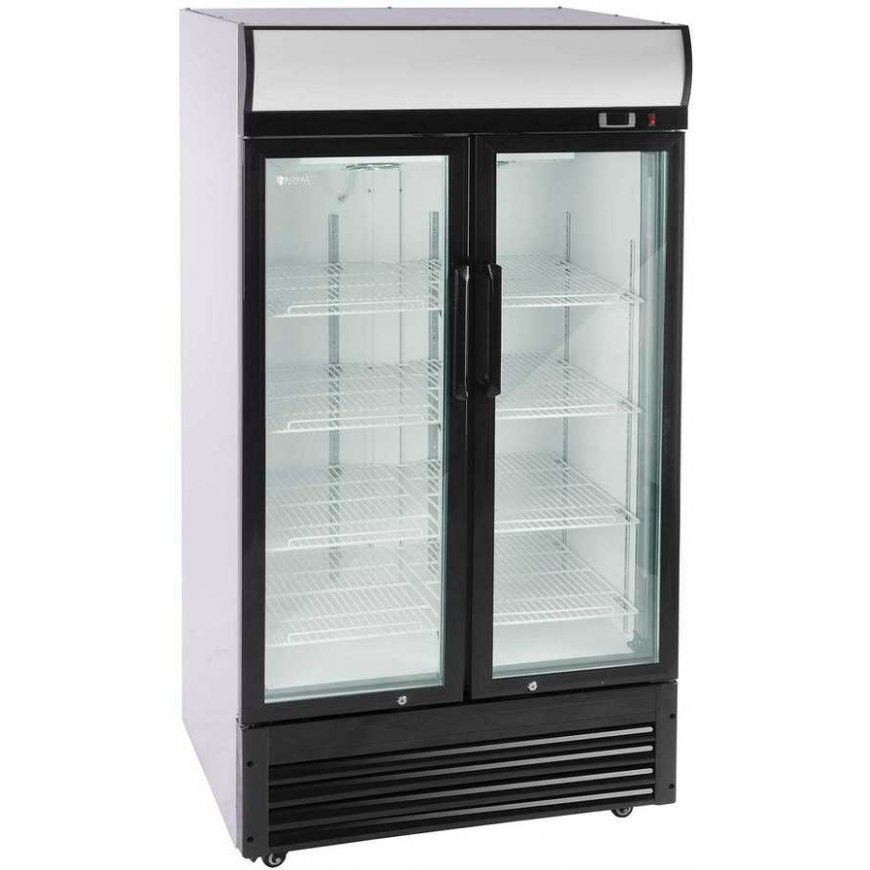 Royal Catering Šaldytuvas, šaldytuvas, dvigubo stiklo gėrimų šaldymo spinta, 2-8C 630L – 2