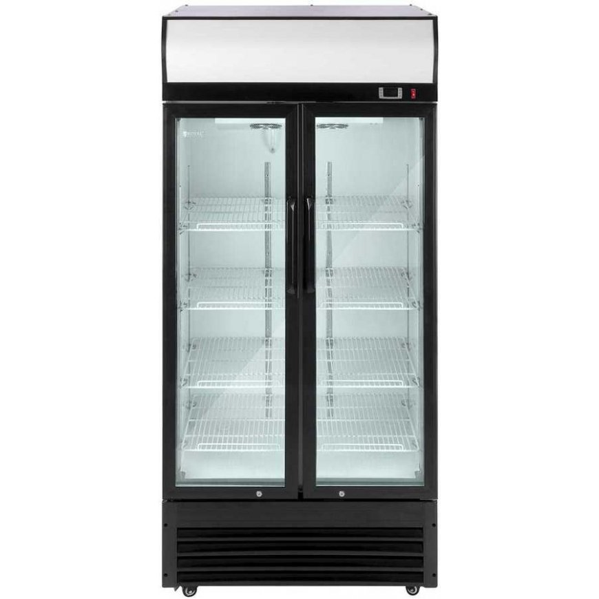 Royal Catering Fridge, freezer, double glass beverage cooler, 2-8C 630L – 3