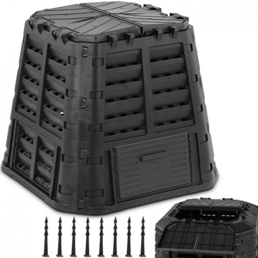 Hillvert Garden composting bin for organic waste 69 x 69 x 82 cm 480 l