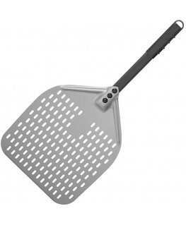 Pizza shovel short handle, perforated, square, 350 x 710 mm - Hendi 618080