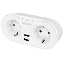 LogiLink 2 gniazda Wi-Fi smart białe LogiLink 2 gniazda Wi-Fi smart białe