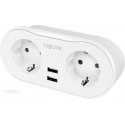 LogiLink 2 gniazda Wi-Fi smart białe LogiLink 2 gniazda Wi-Fi smart białe