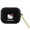 Hello Kitty HKAP3DKHSK Airpods Pro cover czarny|black Silicone 3