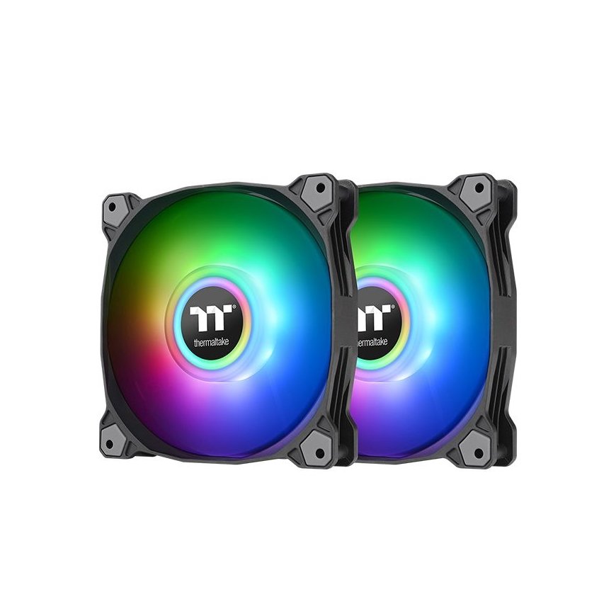 Thermaltake Pure Duo 12 Universāls Ventilators 12 cm Melns 2 pcs