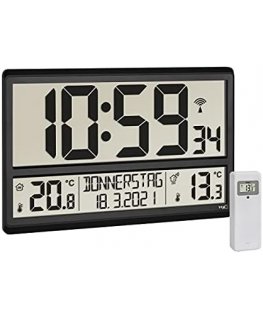 TFA 60.4521.01 XL Radio Clock with Indoor/Outdoor Temperature