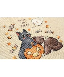 luca S Suskaičiuotas siuvinėjimo kryželiu rinkinys "Trick Or Treat" №2 14x13cm SLETIL8815