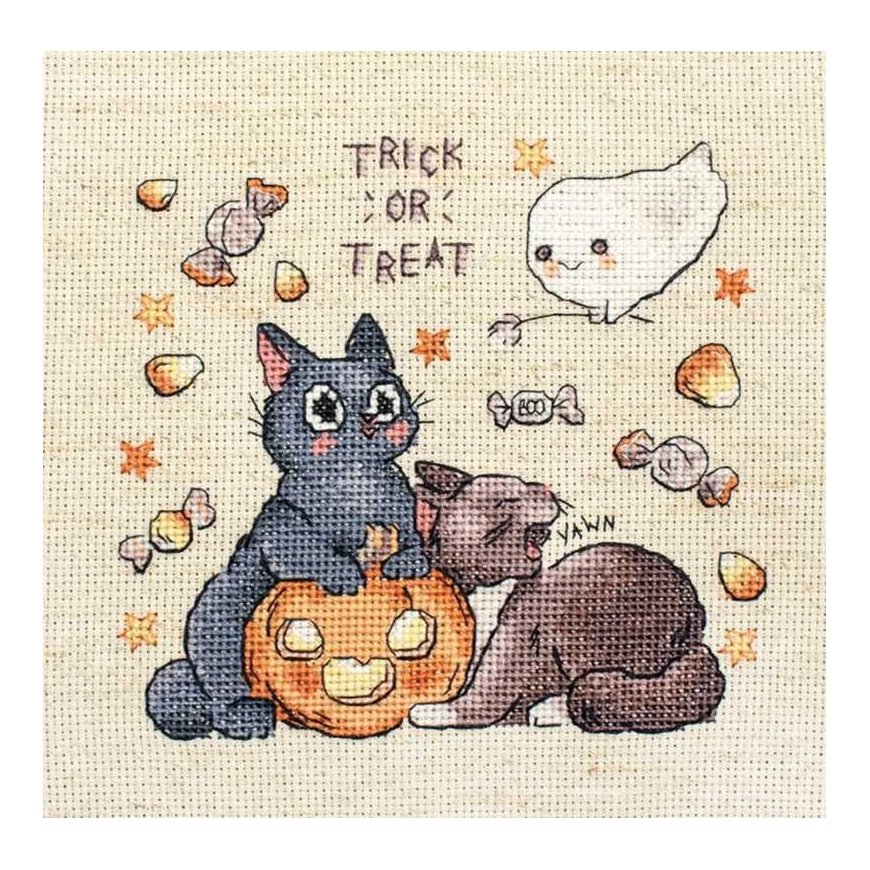luca S Suskaičiuotas siuvinėjimo kryželiu rinkinys "Trick Or Treat" №2 14x13cm SLETIL8815 – 2