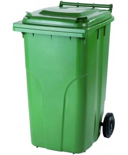 Container bucket for waste and garbage CERTIFICATES Europlast Austria - green 240L