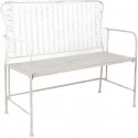 Bench JASMINE 103x50xH93cm, antique baltas metal Bench JASMINE 103x50xH93cm, antique baltas metal