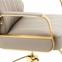 Physa STAUNTON cosmetic hairdressing chair with footrest - gray with gold Physa STAUNTON cosmetic hairdressing chair with footrest - gray with gold