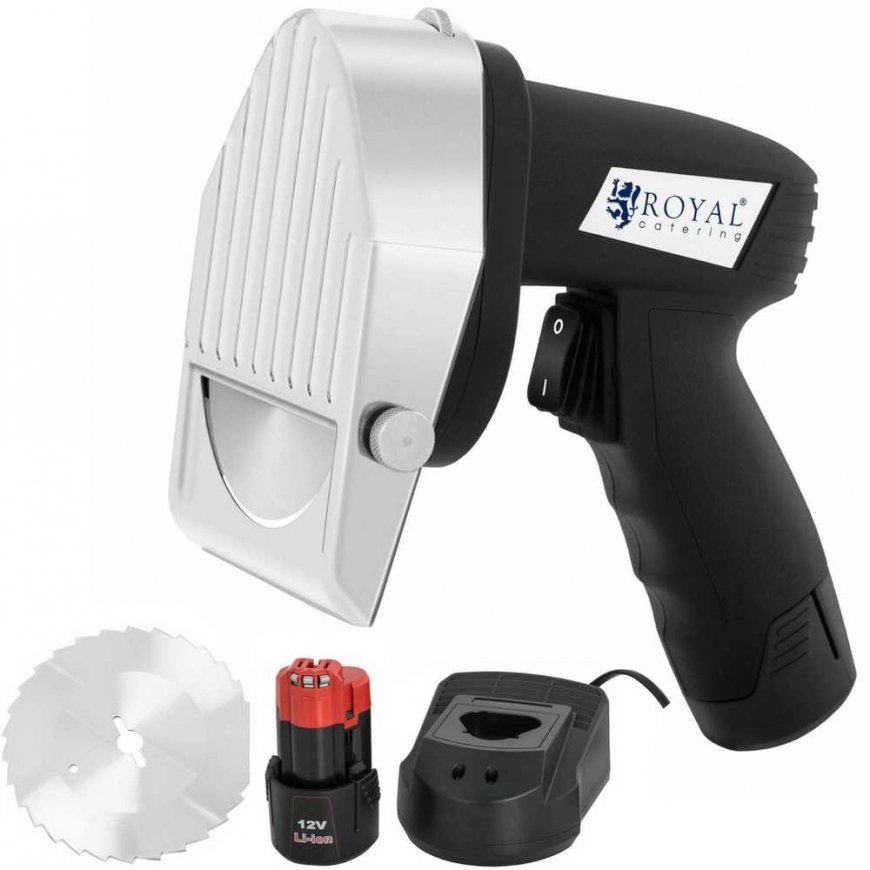 Royal Catering Nóż do kebaba elektrinis belaidis śr. 100 mm 3000 obr./min 80 W