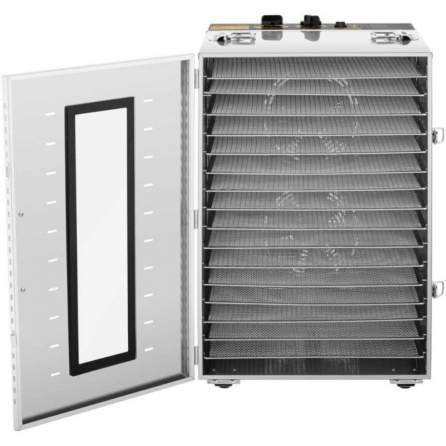 Royal Catering Industrial food dryer for herbs, fruits and mushrooms, 16 grids, 1500 W – 4