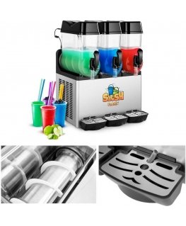 Royal Catering Granitor dispenser zrzewodzie do napojów slush granity potrójny 3x 12L