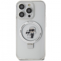 Dėklas Karl Lagerfeld Ring Stand Karl&Choupette MagSafe case for iPhone 13 Pro / 13 - baltas Dėklas Karl Lagerfeld Ring Stand Karl&Choupette MagSafe case for iPhone 13 Pro / 13 - baltas