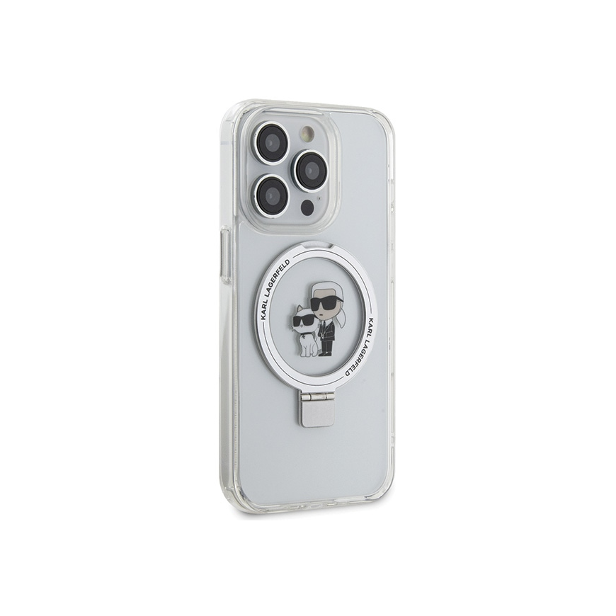 Case Karl Lagerfeld Ring Stand Karl&Choupette MagSafe case for iPhone 13 Pro / 13 - white – 4