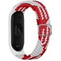 Beline pasek Mi Band 7|6|5 Textile red|white czerwony|biały Beline pasek Mi Band 7|6|5 Textile red|white czerwony|biały