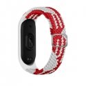 Beline pasek Mi Band 7|6|5 Textile red|white czerwony|biały Beline pasek Mi Band 7|6|5 Textile red|white czerwony|biały