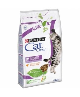 Purina CAT CHOW HAIRBALL CONTROLL sausā barība kaķiem 1,5 kg Pieaudzis suns Cālis