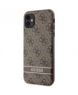 Guess GUHCN61P4SNW iPhone 11 | Xr brązowy|brown hardcase 4G Stri