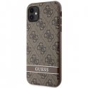 Guess GUHCN61P4SNW iPhone 11 | Xr brązowy|brown hardcase 4G Stri Guess GUHCN61P4SNW iPhone 11 | Xr brązowy|brown hardcase 4G Stri