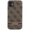 Guess GUHCN61P4SNW iPhone 11 | Xr brązowy|brown hardcase 4G Stri Guess GUHCN61P4SNW iPhone 11 | Xr brązowy|brown hardcase 4G Stri