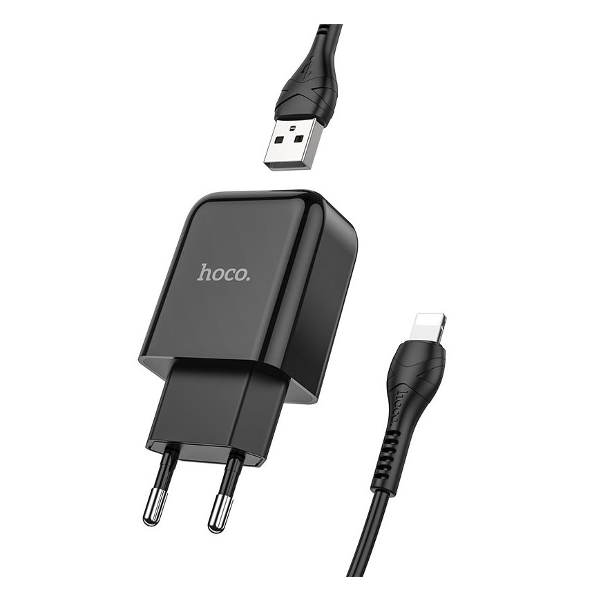 Hoco N2 USB charger + Lightning cable 1m