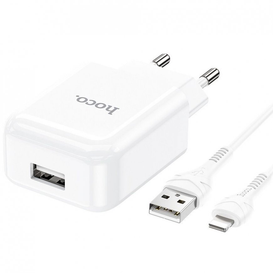 Hoco N2 USB charger + Lightning cable 1m – 2