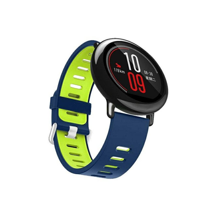 Beline pasek Watch 22mm Double Color Silicone niebiesko-zielony