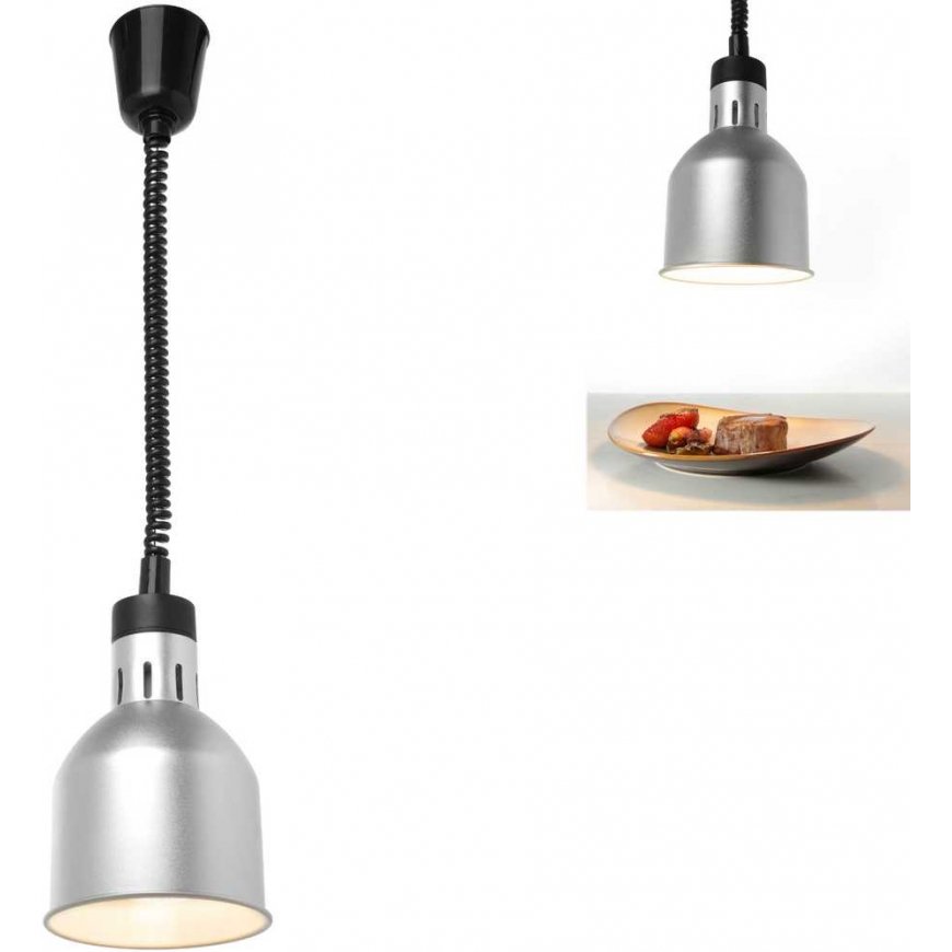 Hendi Food warming lamp - hanging cylindrical conical silver 250W