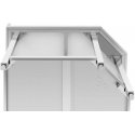 Royal Catering Corner table top with stainless steel edge and shelf 90x90x70cm
