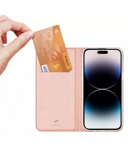 Dux Ducis Skin Pro Wallet Case for iPhone 15 Pro - Pink