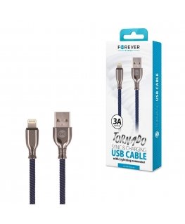 Forever Tornado cable USB - Lightning 1,0 m 3A navy blue
