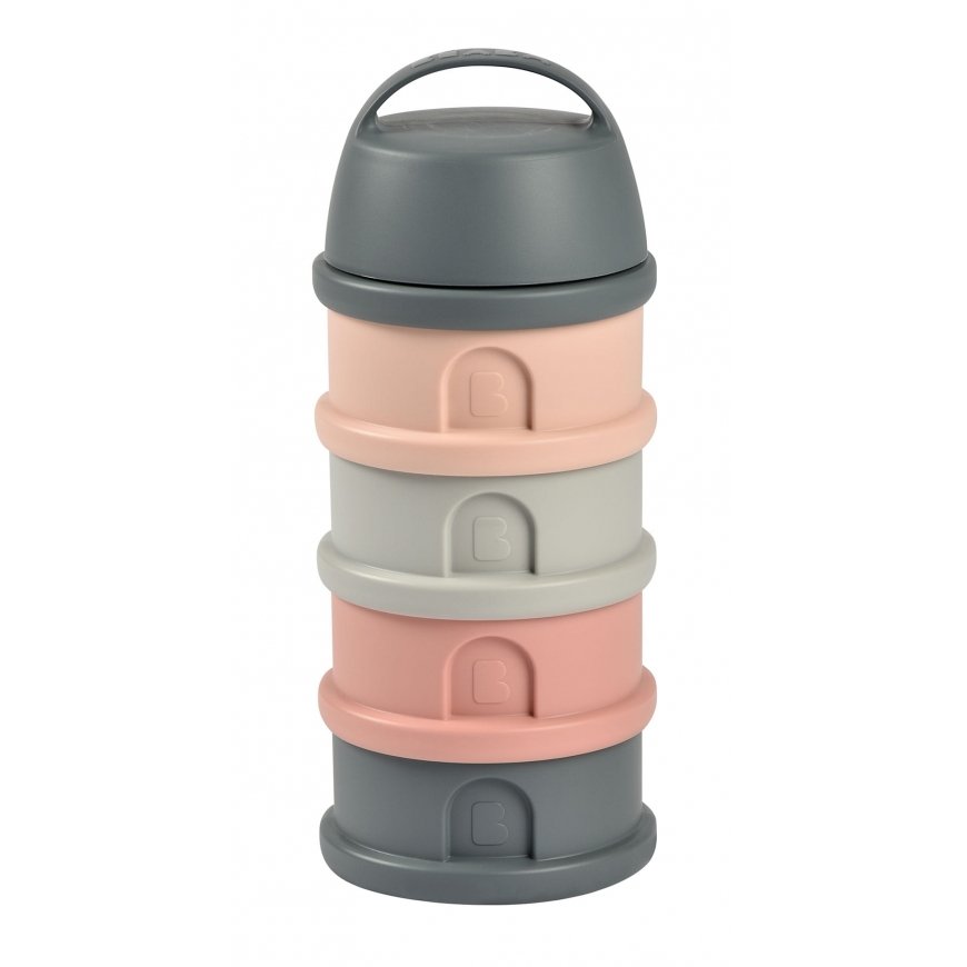 BEABA Pojemniki na mleko w proszku 4 komory mineral grey/pink (opakowanie zbiorcze 6 szt.) – 2