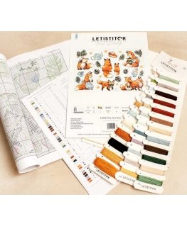 luca S Cross stitch kit "Foxy New Year" 39x27cm SLETIL8802