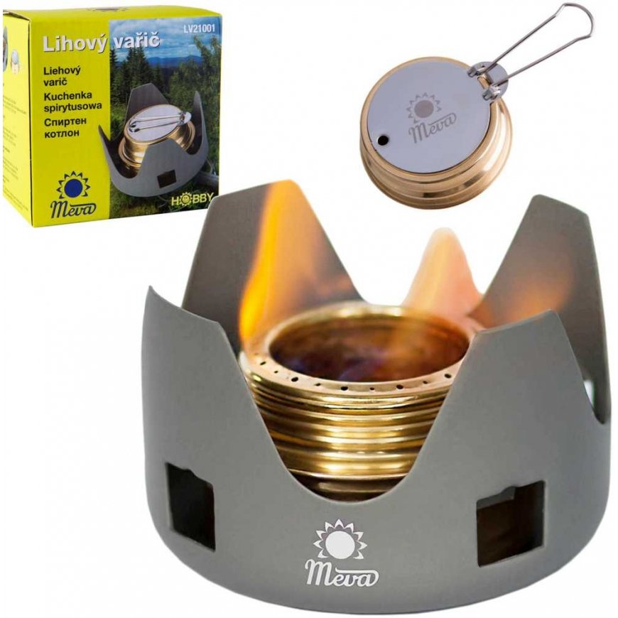 MEVA Tourist alcohol stove, fueled with