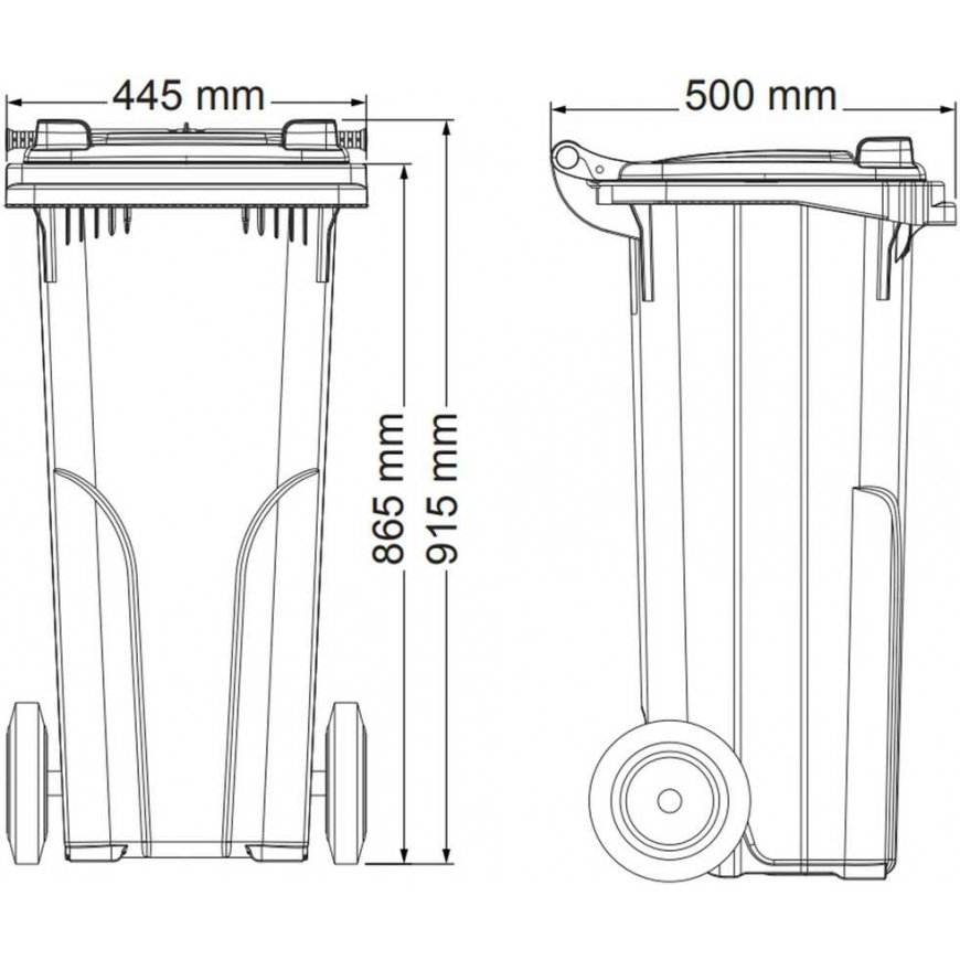 Europlast Austria EUROPLAST 80L žaliųjų atliekų konteineris – 4
