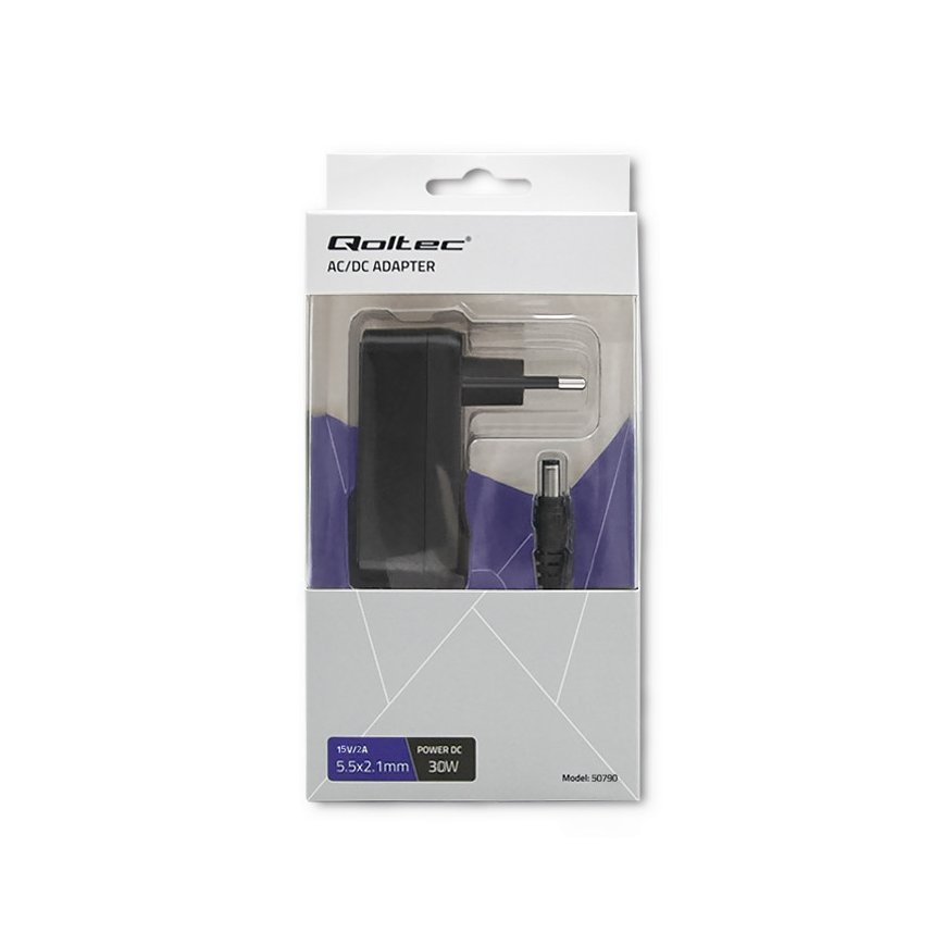 Qoltec 50790 power adapter/inverter Indoor 30 W Black – 3