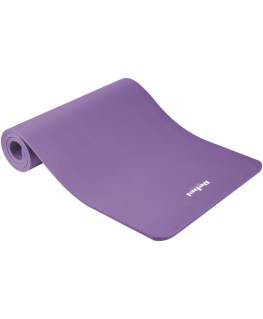 Gymnastics mat for yoga, pilates, fitness, 183x61 cm, thickness 1.5 cm, NBR material, purple, REBEL ACTIVE