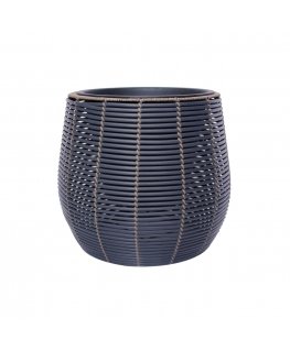 Lillepott WICKER D45xH40cm, must/pruun