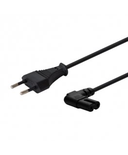Savio CL-144 Power cable Black 3 m angled Must 2-sooneline IEC Type E (3.4 mm, 3.1 mm)