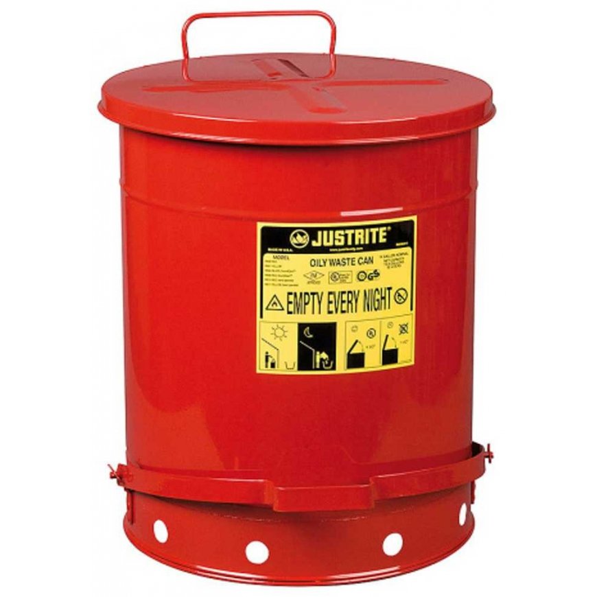 Justrite Combustible Waste and Oily Wipes