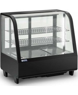 Šaldytuvas Royal Catering Šaldytuvo vitrina, stiklinė, 3 lygių, 100 l - juoda