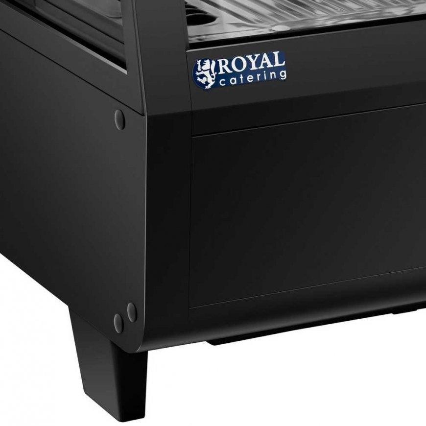 Šaldytuvas Royal Catering Šaldytuvo vitrina, stiklinė, 3 lygių, 100 l - juoda – 4