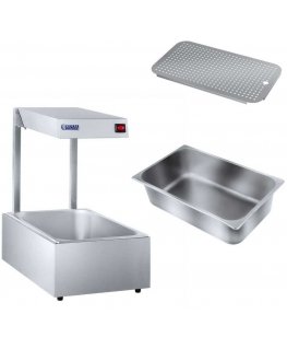 Royal Catering Gastronomic heating lamp, food heater 500W + GN1/1 capacity