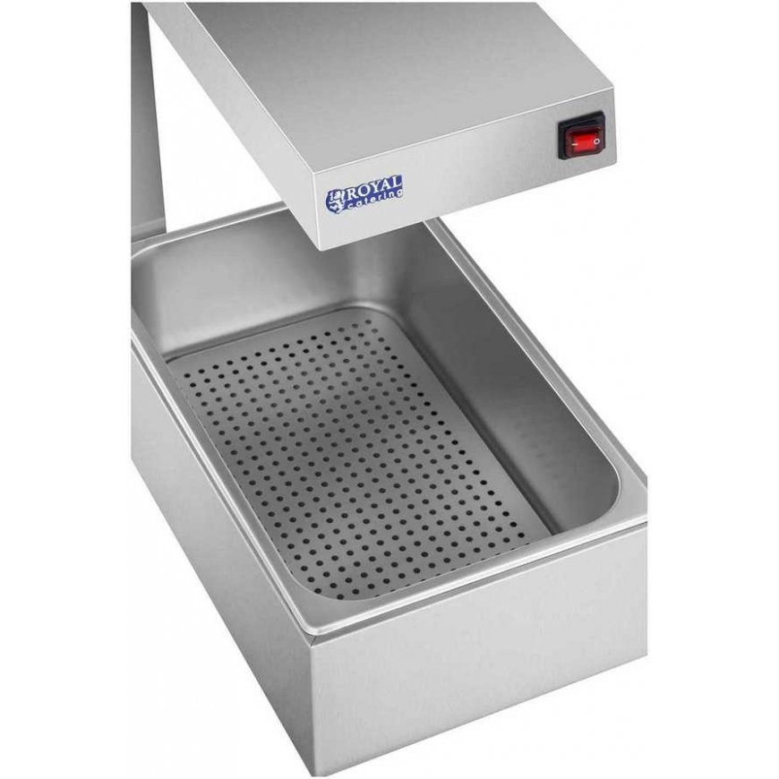 Royal Catering Gastronomic heating lamp, food heater 500W + GN1/1 capacity – 4