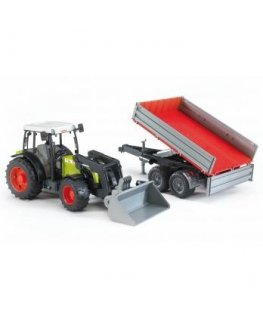 BRUDER Claas Nectis 267 F with Tipping trailer