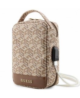 Guess Torba GUHBHGCFSEW Organizer brązowy|brown GCube Stripe