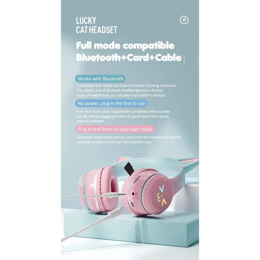 Goodbuy "Strange Eyes" wireless headphones for children | bluetooth 5.1 black – 3
